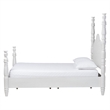 Baxton Studio Martino Four-Poster Platform Bed White Queen