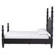 Baxton Studio Martino Four-Poster Platform Bed Black King