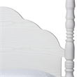 Baxton Studio Martino Four-Poster Platform Bed White King