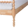 Baxton Studio Caliana Bobbin Four-Poster Platform Bed Natural Brown King