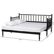 Baxton Studio Marisela Black Wood Twin-To-King Expandable Daybed