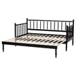 Baxton Studio Marisela Black Wood Twin-To-King Expandable Daybed