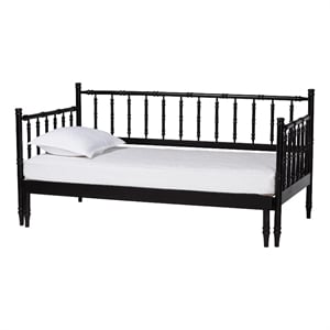 Baxton Studio Marisela Black Wood Twin-To-King Expandable Daybed