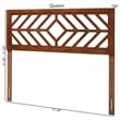 Baxton Studio Olsen Wood Headboard with Geometric Cutout Design Full