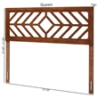 Baxton Studio Olsen Wood Headboard with Geometric Cutout Design Queen
