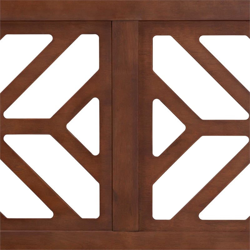 Baxton Studio Kalare Wood Headboard with Geometric Cutout Design Queen