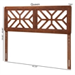 Baxton Studio Kalare Wood Headboard with Geometric Cutout Design Queen