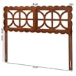 Baxton Studio Nansen Wood Headboard with Scalloped Frame Queen Walnut