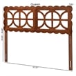 Baxton Studio Nansen Wood Headboard with Scalloped Frame Queen Walnut