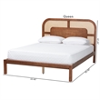 Baxton Studio Raewyn Wood Platform Bed  Low Profile Bed Frame Queen