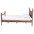 Baxton Studio Gianetta Wood Platform Bed Traditional Poster Bed Frame Queen