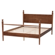 Baxton Studio Gianetta Wood Platform Bed Traditional Poster Bed Frame Queen