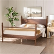 Baxton Studio Gianetta Wood Platform Bed Traditional Poster Bed Frame Queen