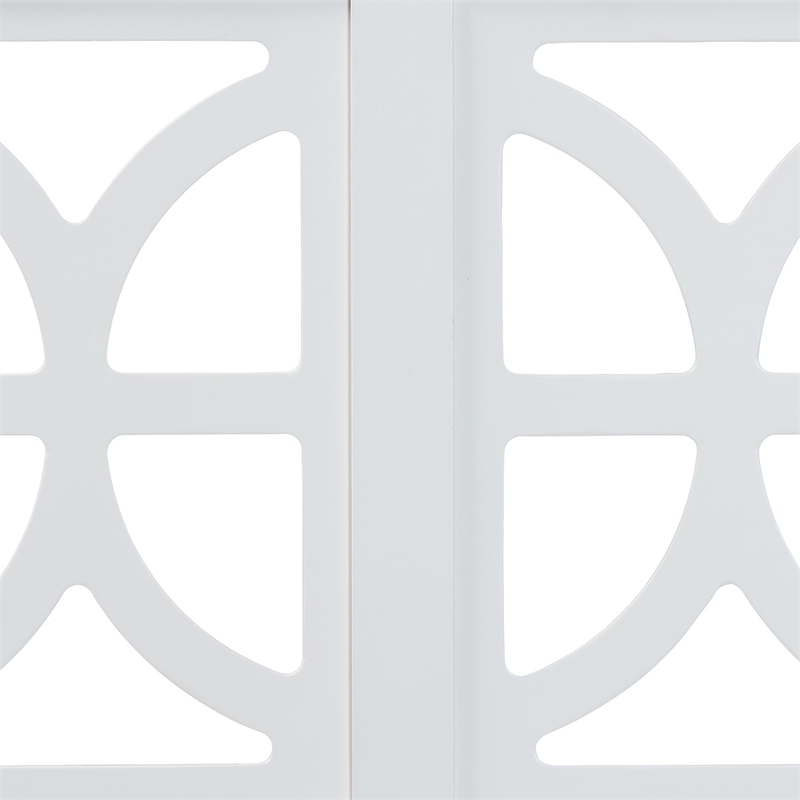 Baxton Studio Nansen Wood Headboard with Scalloped Frame Full White