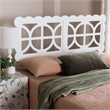 Baxton Studio Nansen Wood Headboard with Scalloped Frame Full White