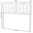 Baxton Studio Nansen Wood Headboard with Scalloped Frame Full White