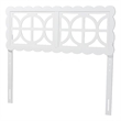 Baxton Studio Nansen Wood Headboard with Scalloped Frame Full White