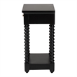 Baxton Studio Terentia Nightstand with Bobbin Legs 1-Drawer Black