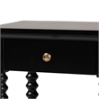 Baxton Studio Terentia Nightstand with Bobbin Legs 1-Drawer Black