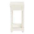 Baxton Studio Terentia Nightstand with Bobbin Legs 1-Drawer White