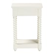 Baxton Studio Terentia Nightstand with Bobbin Legs 1-Drawer White