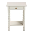 Baxton Studio Niklas Nightstand with Twisted Legs 1-Drawer White