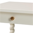Baxton Studio Niklas Nightstand with Twisted Legs 1-Drawer White