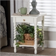 Baxton Studio Niklas Nightstand with Twisted Legs 1-Drawer White