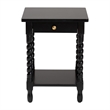 Baxton Studio Niklas Nightstand with Twisted Legs 1-Drawer Black