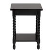 Baxton Studio Niklas Nightstand with Twisted Legs 1-Drawer Black