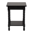 Baxton Studio Niklas Nightstand with Twisted Legs 1-Drawer Black