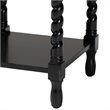 Baxton Studio Niklas Nightstand with Twisted Legs 1-Drawer Black