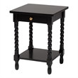 Baxton Studio Niklas Nightstand with Twisted Legs 1-Drawer Black