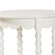 Baxton Studio Sally Round Nightstand with Bamboo Inspired Legs White