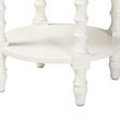 Baxton Studio Sally Round Nightstand with Bamboo Inspired Legs White