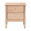 Baxton Studio Laurent Nightstand 2-Drawer Bedside Table with Bamboo