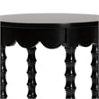 Baxton Studio Sally Round Nightstand with Bamboo Inspired Legs Black
