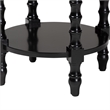 Baxton Studio Sally Round Nightstand with Bamboo Inspired Legs Black