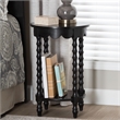 Baxton Studio Sally Round Nightstand with Bamboo Inspired Legs Black