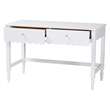 Baxton Studio Roni Writing Desk with Drawers Modern Cottage Style Desk White