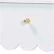 Baxton Studio Roni Writing Desk with Drawers Modern Cottage Style Desk White