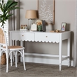 Baxton Studio Roni Writing Desk with Drawers Modern Cottage Style Desk White