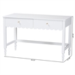 Baxton Studio Roni Writing Desk with Drawers Modern Cottage Style Desk White