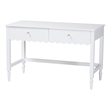 Baxton Studio Roni Writing Desk with Drawers Modern Cottage Style Desk White