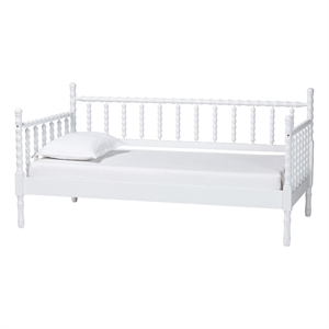 Baxton Studio Laurent Daybed Spindle Platform Bed Frame White