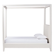 Baxton Studio Aerona Upholstered Canopy Bed Four Poster Platform Bed Queen