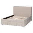 Baxton Studio Astin Platform Bed with Fabric Upholstered Bed Frame Queen