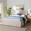 Baxton Studio Astin Platform Bed with Fabric Upholstered Bed Frame Queen