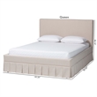 Baxton Studio Astin Platform Bed with Fabric Upholstered Bed Frame Queen