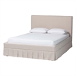 Baxton Studio Astin Platform Bed with Fabric Upholstered Bed Frame Queen